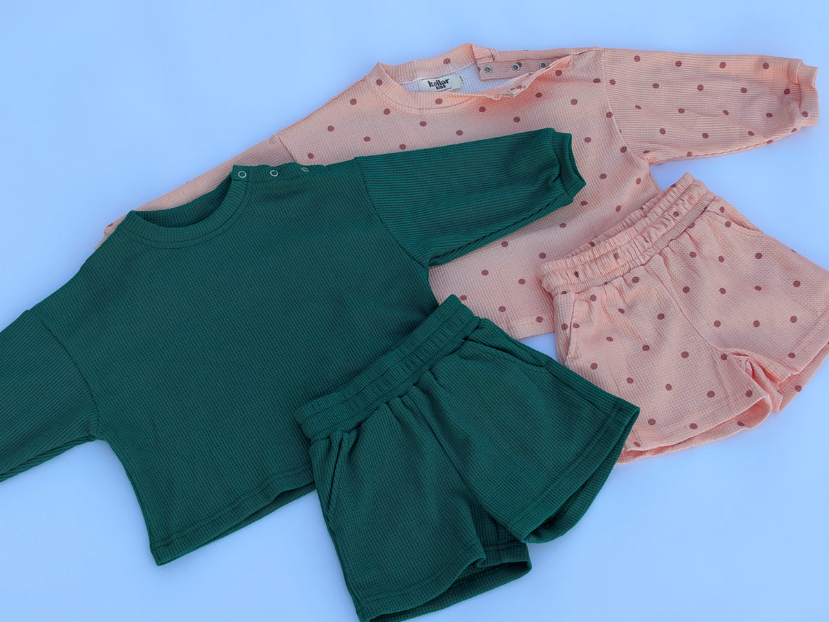 Waffle Short Set